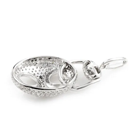 PreStyled Sets JMS always Original LB Exclusive 18K White Gold Diamond Pave Enhancer Pendant PA184821RBZ PreStyled Sets JMS always Original LB Exclusive 18K White Gold Diamond Pave Enhancer Pendant PA184821RBZ