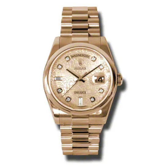 PreStyled Sets JMS always Original Rolex DayDate Champagne Dial 18K Everose Gold President Automatic Mens Watch 118205CJDP PreStyled Sets JMS always Original Rolex DayDate Champagne Dial 18K Everose Gold President Automatic Mens Watch 118205CJDP