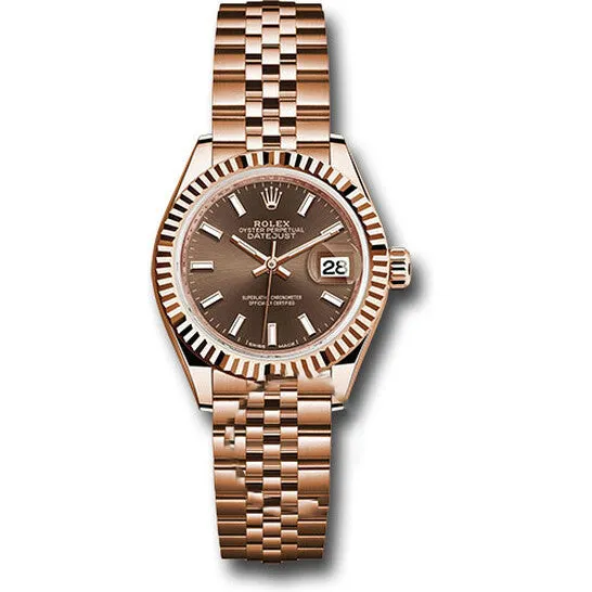 PreStyled Sets JMS always Original Rolex Lady Datejust Chocolate Dial 18K Everose Gold Automatic Watch 279175CHSJ PreStyled Sets JMS always Original Rolex Lady Datejust Chocolate Dial 18K Everose Gold Automatic Watch 279175CHSJ