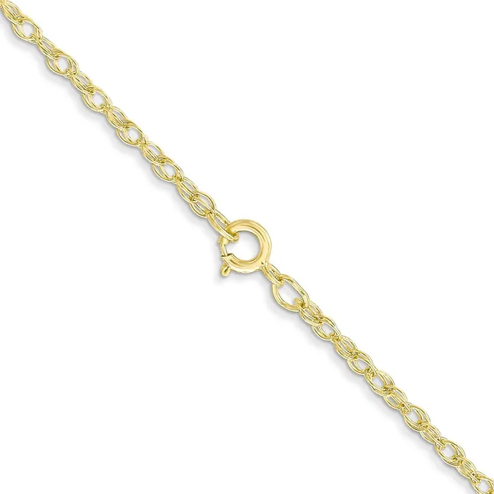 QGold 10K Yellow Gold 135mm Carded Cable Rope Chain Necklace Necklaces QGold 10K Yellow Gold 135mm Carded Cable Rope Chain Necklace Necklaces