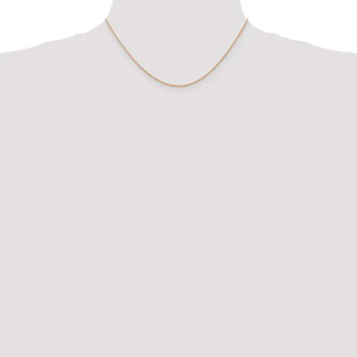 QGold Necklaces 14K Rose Gold 16 inch Carded 7mm Cable Rope with Spring Ring Clasp Chain Necklace QGold Necklaces 14K Rose Gold 16 inch Carded 7mm Cable Rope with Spring Ring Clasp Chain Necklace