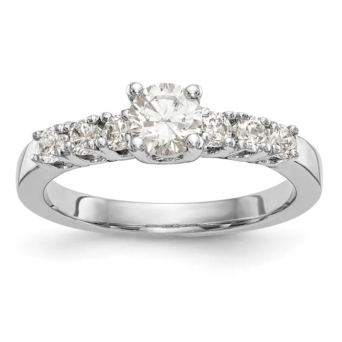 Rings 017ct CZ Solid Real 14K White Gold Engagement Ring Goldia