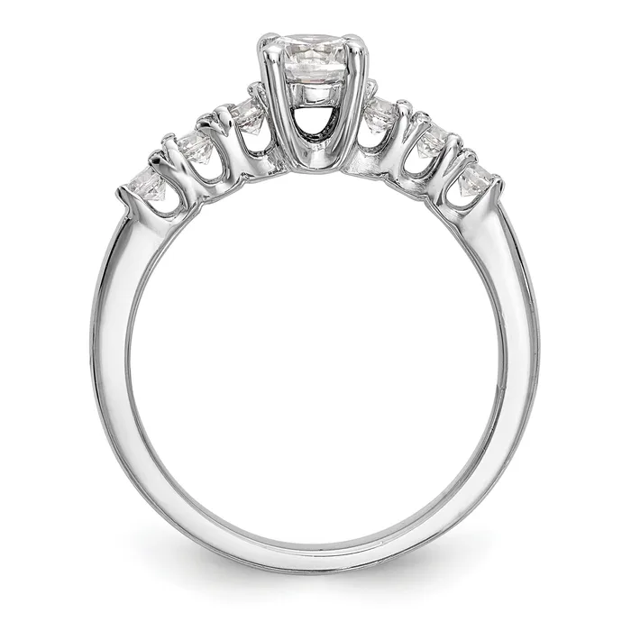 Rings 017ct CZ Solid Real 14K White Gold Engagement Ring Goldia