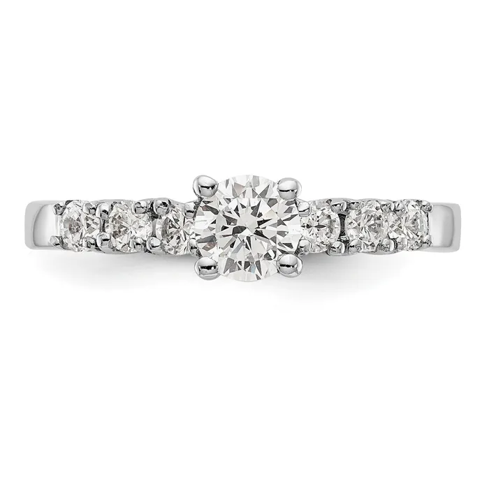 Rings 017ct CZ Solid Real 14K White Gold Engagement Ring Goldia