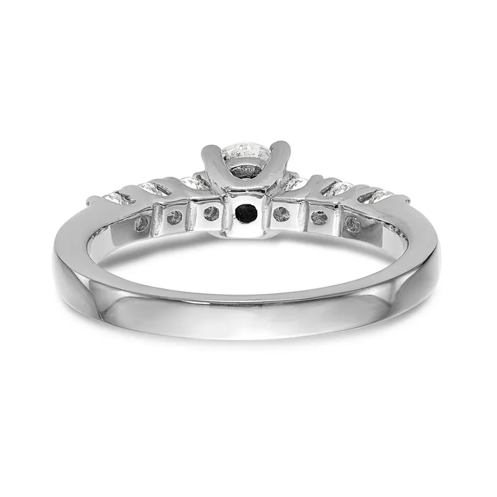 Rings 017ct CZ Solid Real 14K White Gold Engagement Ring Goldia