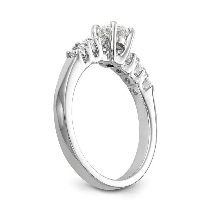 Rings 017ct CZ Solid Real 14K White Gold Engagement Ring Goldia