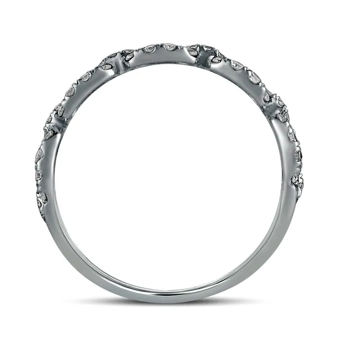 Rings 033 CT TW Natural Diamond Cuban Chain Link Anniversary Band in Solid 10K White Gold Goldia Rings 033 CT TW Natural Diamond Cuban Chain Link Anniversary Band in Solid 10K White Gold Goldia