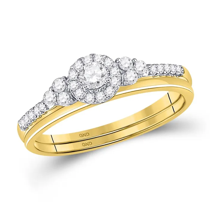 Rings 10k Yellow Gold Diamond Slender Wedding Bridal Engagement Ring Band Set 13 Cttw gndatlanta Rings 10k Yellow Gold Diamond Slender Wedding Bridal Engagement Ring Band Set 13 Cttw gndatlanta