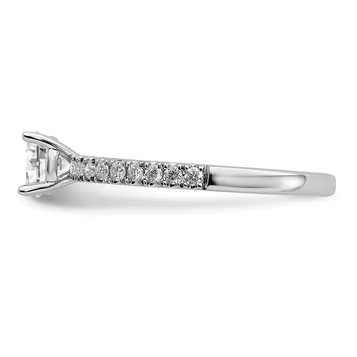 Rings 14k White Gold 12 Ct Lab Grown Diamond VSSI G Round Engagement Ring Goldia