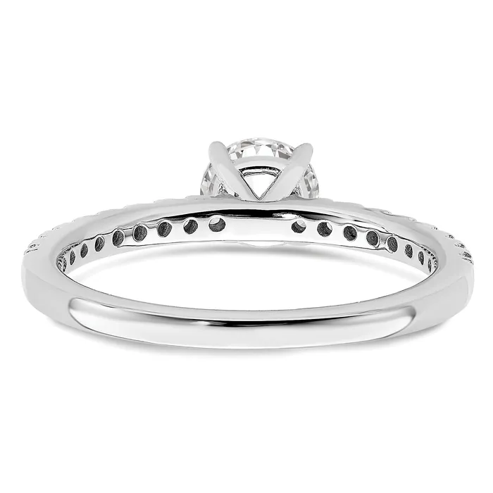 Rings 14k White Gold 12 Ct Lab Grown Diamond VSSI G Round Engagement Ring Goldia