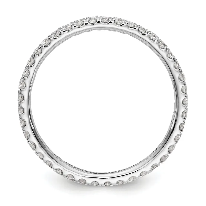 Rings 14k White Gold 12 Ct Lab Grown Diamond VSSI G Shared Prong Eternity Band Ring Goldia