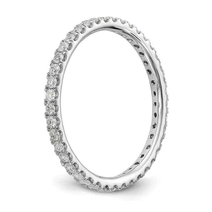 Rings 14k White Gold 12 Ct Lab Grown Diamond VSSI G Shared Prong Eternity Band Ring Goldia