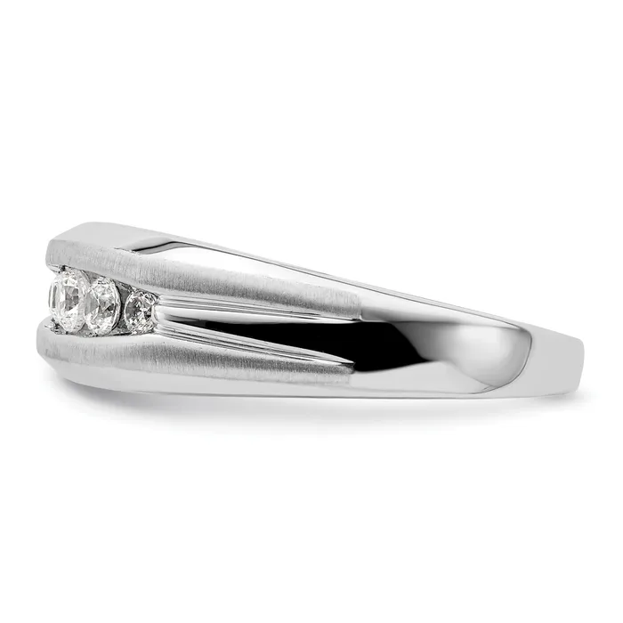 Rings 14k White Gold 13 Ct Lab Grown Diamond VSSI G Five Stone Mens Ring Goldia