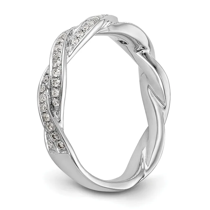 Rings 14k White Gold 13 Ct Lab Grown Diamond VSSI G Peg Set Criss Cross Engagement Ring Goldia