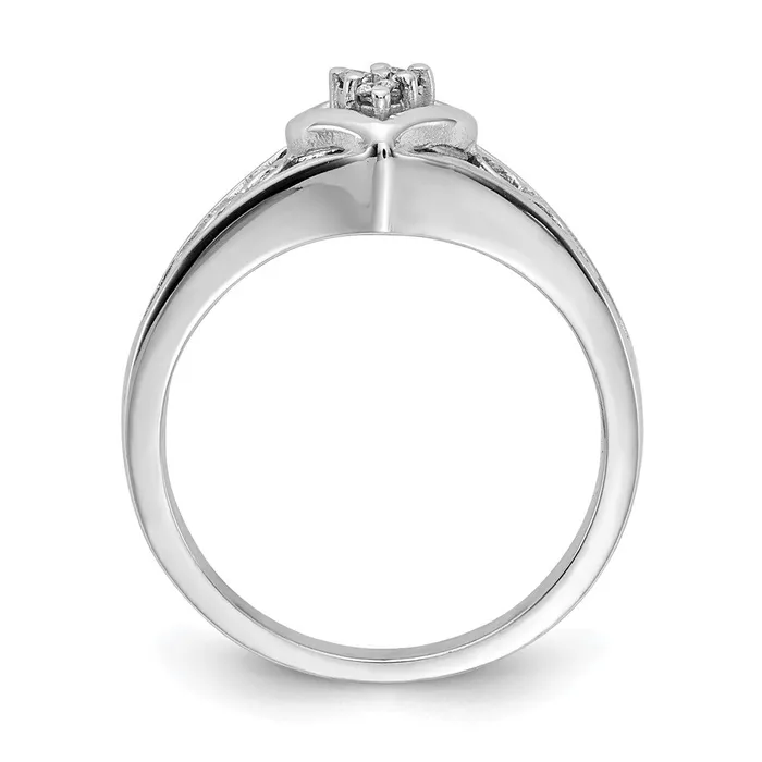Rings 14k White Gold AA Diamond heart ring Goldia
