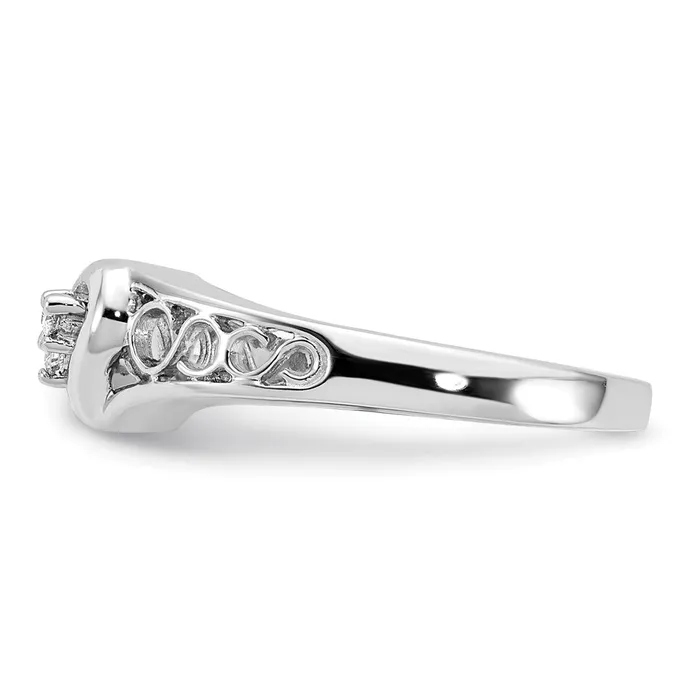 Rings 14k White Gold AA Diamond heart ring Goldia