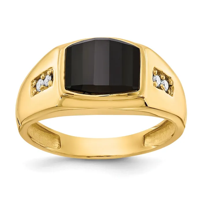 Rings 14K Yellow Gold A Real Diamond mens ring Goldiacom
