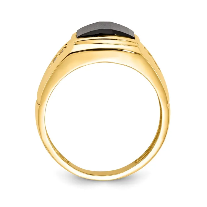 Rings 14K Yellow Gold A Real Diamond mens ring Goldiacom