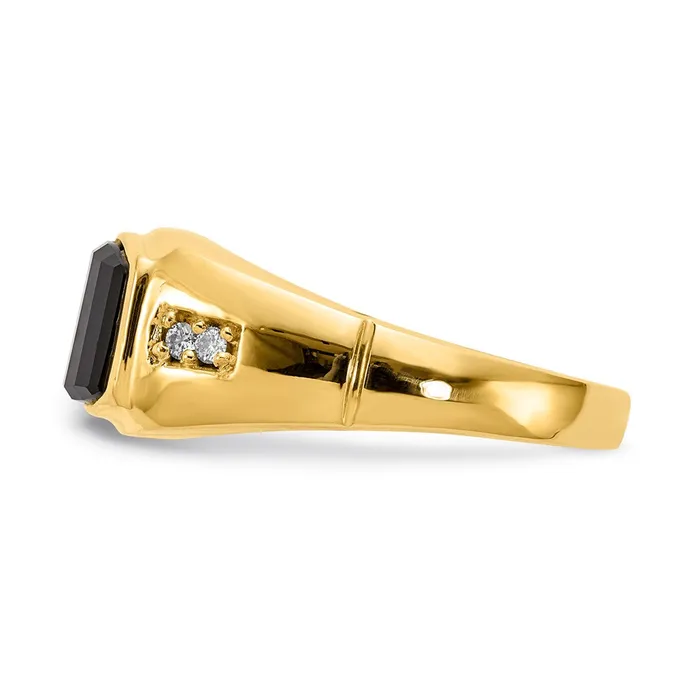 Rings 14K Yellow Gold A Real Diamond mens ring Goldiacom