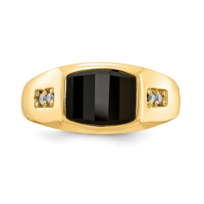 Rings 14K Yellow Gold A Real Diamond mens ring Goldiacom