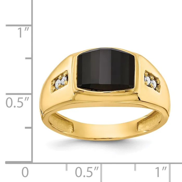 Rings 14K Yellow Gold A Real Diamond mens ring Goldiacom