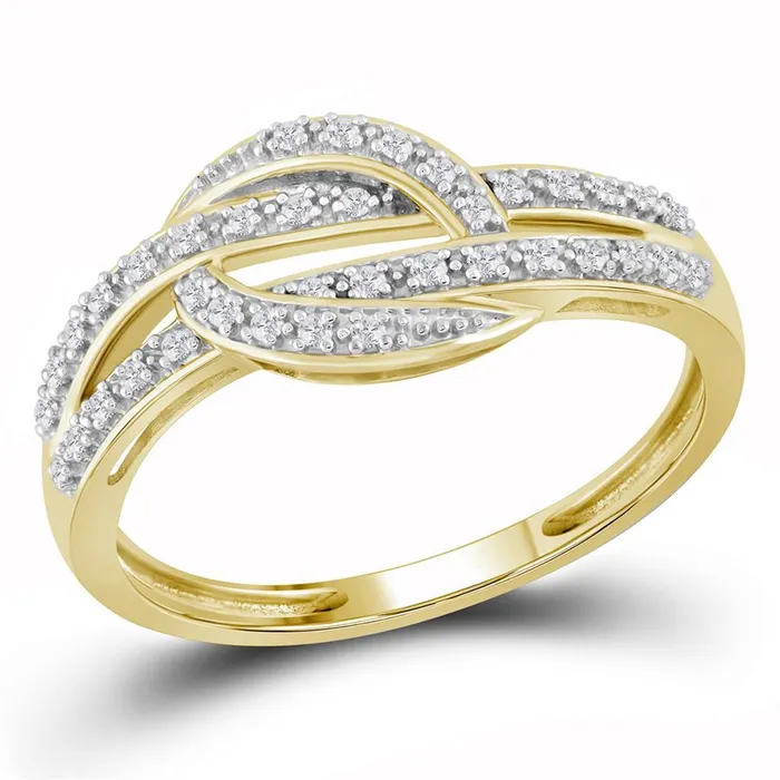 Rings gndatlanta 10k Yellow Gold Round Diamond Band Ring 110 Cttw