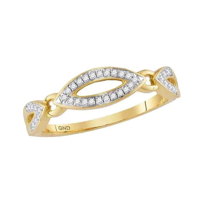 Rings gndatlanta 10k Yellow Gold Round Diamond Fashion Band Ring 110 Cttw