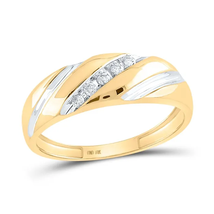 Rings gndatlanta 10k Yellow Gold Round Diamond Wedding Band Ring 110 Cttw Rings gndatlanta 10k Yellow Gold Round Diamond Wedding Band Ring 110 Cttw