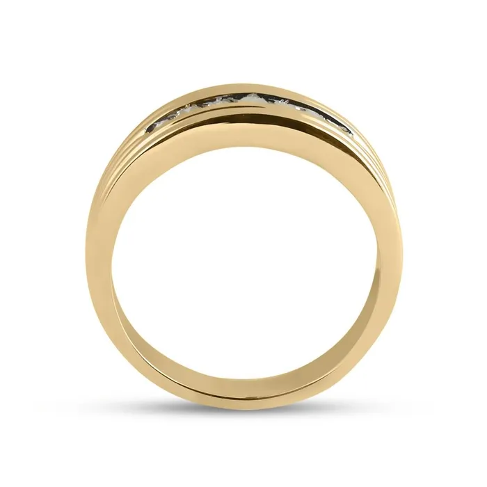 Rings gndatlanta 10k Yellow Gold Round Diamond Wedding Single Row Band Ring 14 Cttw