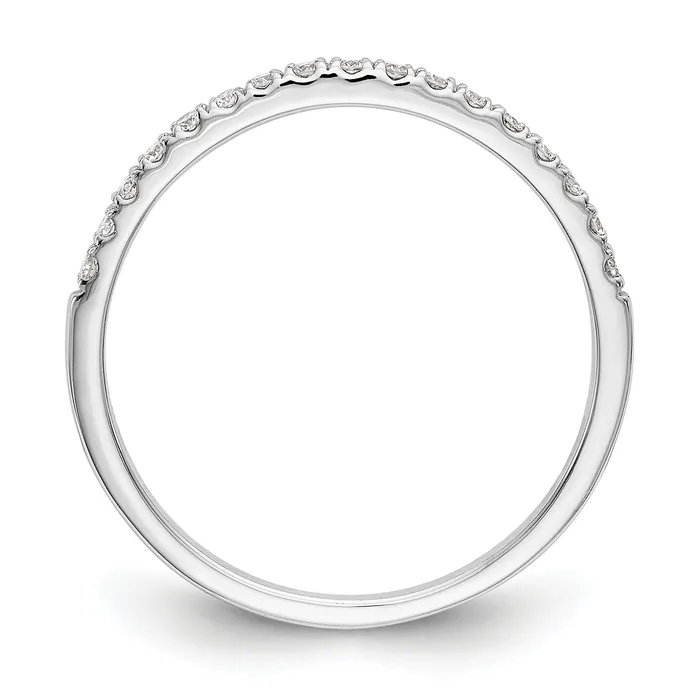 Rings Goldia 017ct CZ Solid Real 14K White Gold Round Wedding Wedding Band Ring