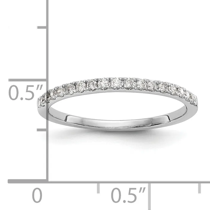 Rings Goldia 017ct CZ Solid Real 14K White Gold Round Wedding Wedding Band Ring