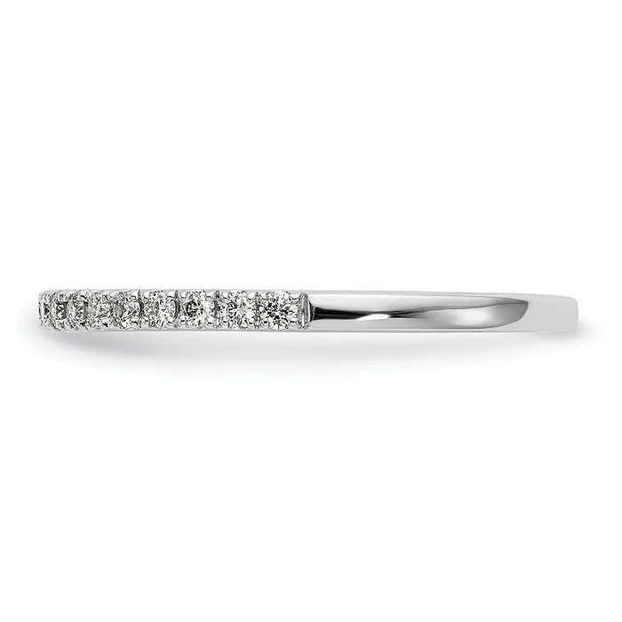 Rings Goldia 017ct CZ Solid Real 14K White Gold Round Wedding Wedding Band Ring