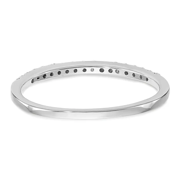Rings Goldia 017ct CZ Solid Real 14K White Gold Round Wedding Wedding Band Ring