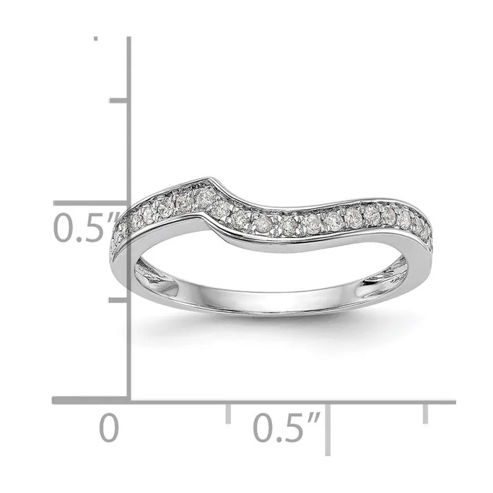Rings Goldia 022ct CZ Solid Real 14k White Gold Wedding Wedding Band Ring