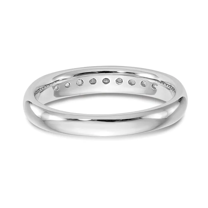 Rings Goldia 027ct CZ Solid Real 14K White Gold 9Stone Channel Wedding Band Ring
