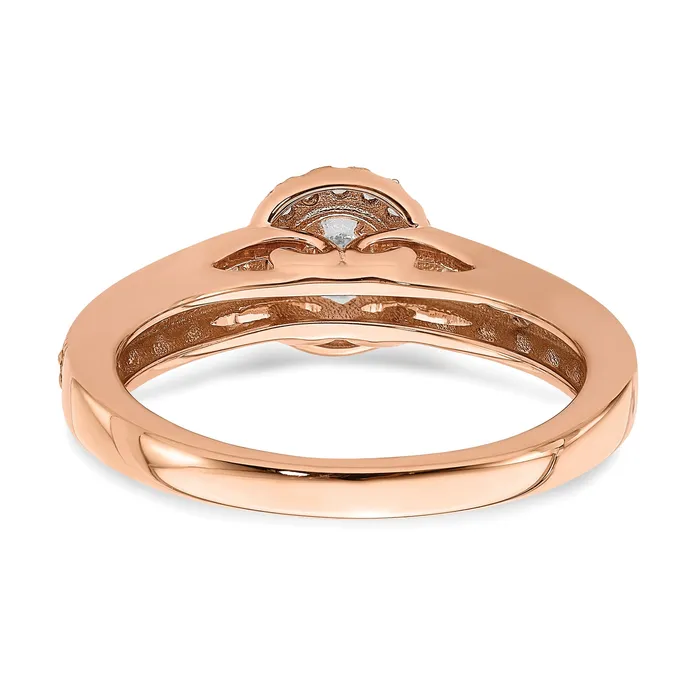 Rings Goldia 033ct CZ Solid Real 14k Rose Gold Engagement Ring