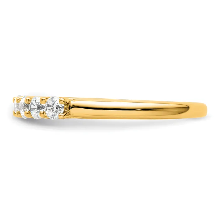 Rings Goldia 050ct CZ Solid Real 14K Yellow Gold 6Stone Wedding Band Ring
