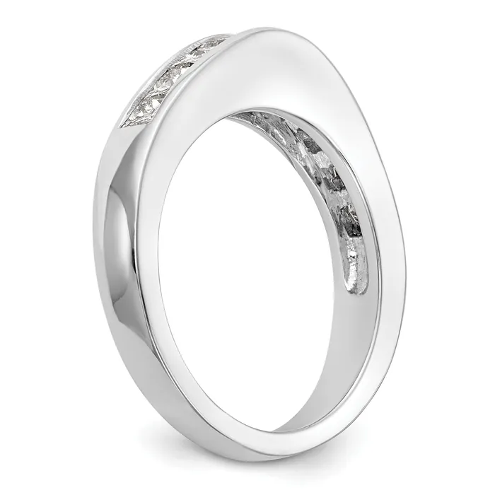 Rings Goldia 100ct CZ Solid Real 14k White Gold Wedding Wedding Band Ring