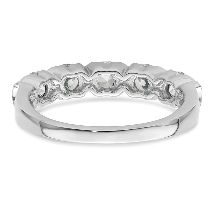 Rings Goldia 107ct CZ Solid Real 14K White Gold 5Stone Comp Wedding Wedding Band Ring