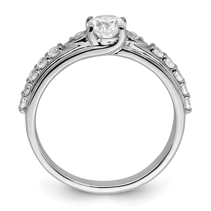 Rings Goldia 10k White Gold 34 Ct Lab Grown Diamond VSSI G Petite Engagement Ring