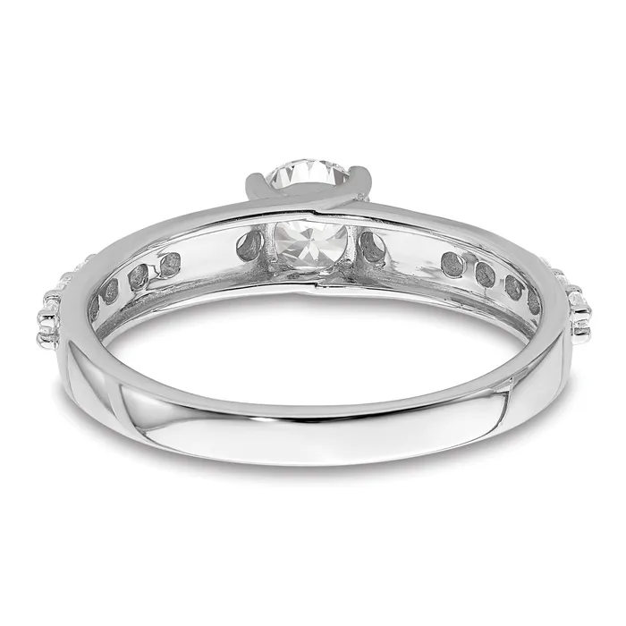 Rings Goldia 10k White Gold 34 Ct Lab Grown Diamond VSSI G Petite Engagement Ring