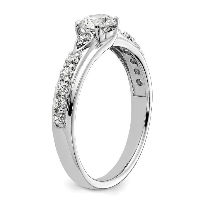 Rings Goldia 10k White Gold 34 Ct Lab Grown Diamond VSSI G Petite Engagement Ring