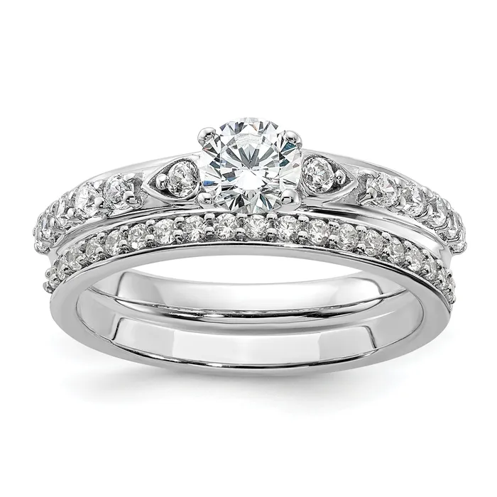 Rings Goldia 10k White Gold 34 Ct Lab Grown Diamond VSSI G Petite Engagement Ring