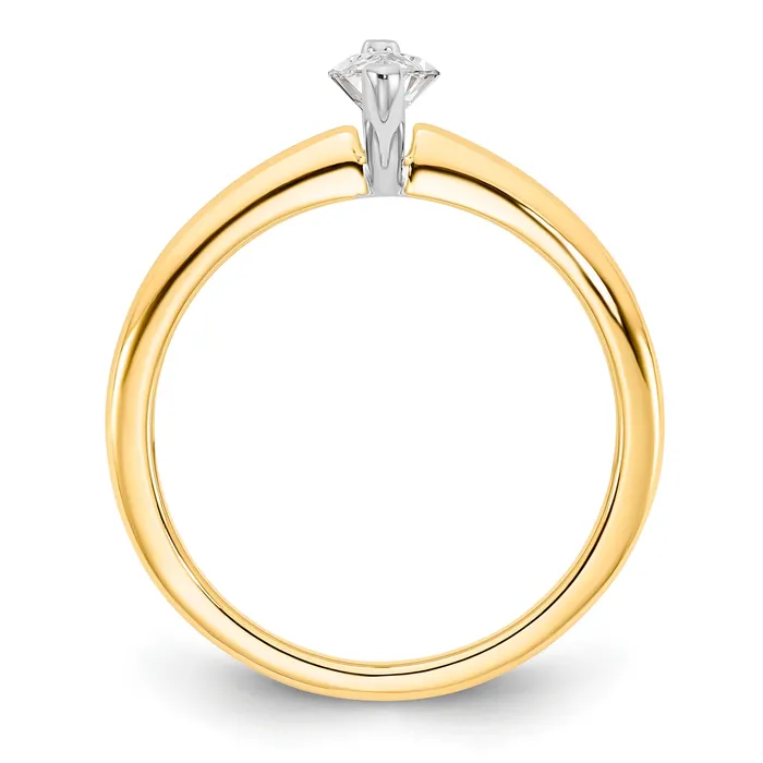 Rings Goldia 14k Twotone 12 Ct Certified Lab Grown Diamond VSSI G Marquise Solitare Engagement Ring