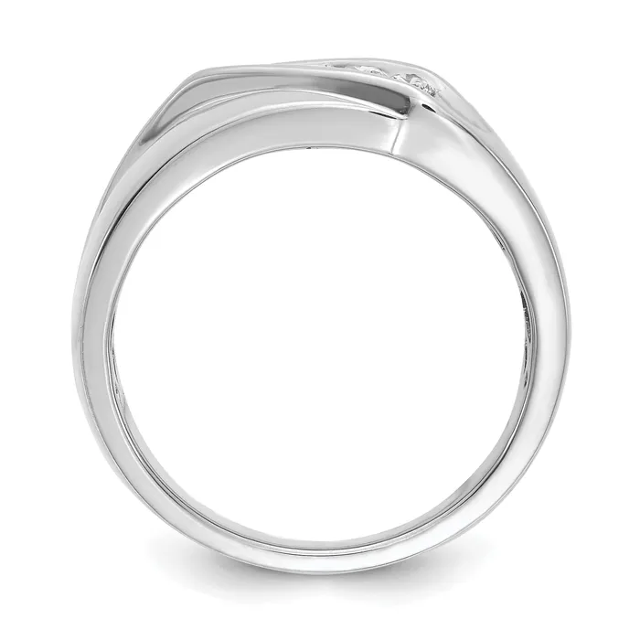 Rings Goldia 14k White Gold 13 Ct Lab Grown Diamond VSSI G Five Stone Mens Ring