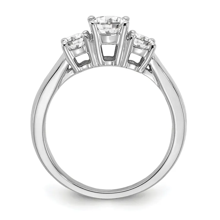 Rings Goldia 14k White Gold 34 Ct Lab Grown Diamond VSSI G 34 Ct Center Round Three Stone Engagement Ring