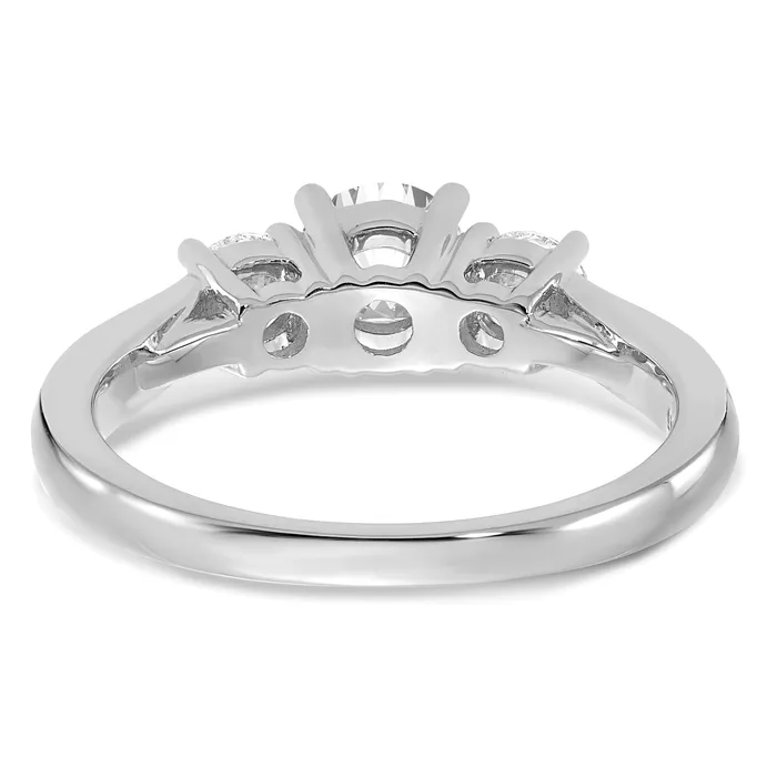 Rings Goldia 14k White Gold 34 Ct Lab Grown Diamond VSSI G 34 Ct Center Round Three Stone Engagement Ring