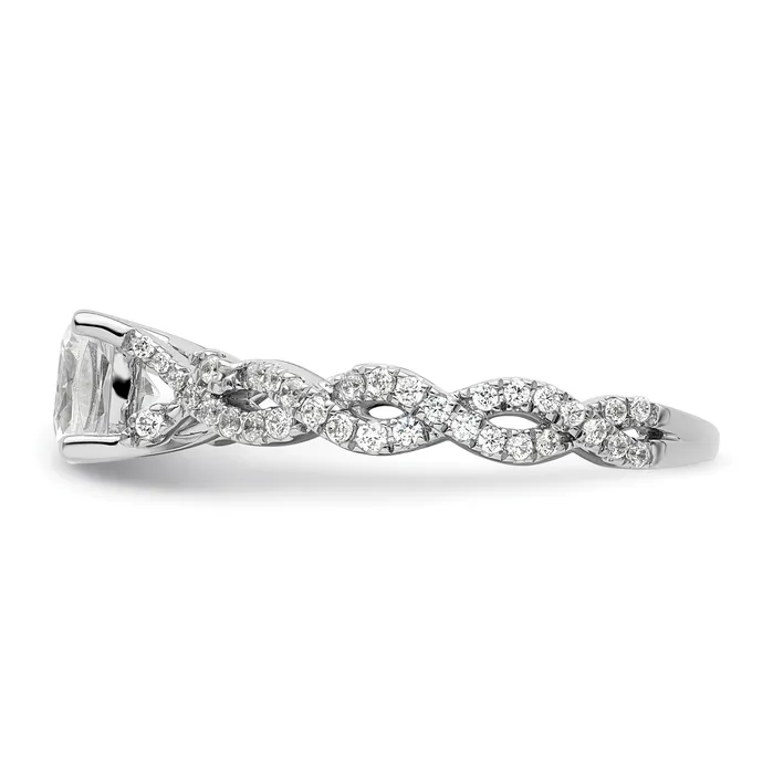 Rings Goldia 14k White Gold 38 Ct Lab Grown Diamond VSSI G 1 Ct Center Cushion Engagement Ring