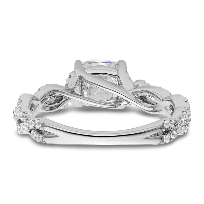 Rings Goldia 14k White Gold 38 Ct Lab Grown Diamond VSSI G 1 Ct Center Cushion Engagement Ring