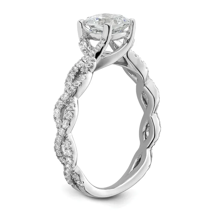 Rings Goldia 14k White Gold 38 Ct Lab Grown Diamond VSSI G 1 Ct Center Cushion Engagement Ring